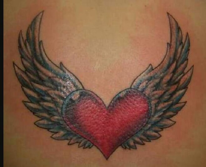 Heart Angel Wings Tattoo