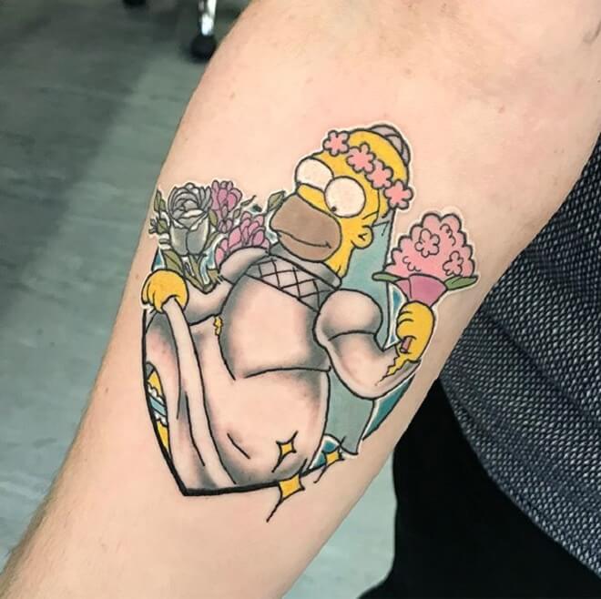 Homer Simpson simpsons Tattoo
