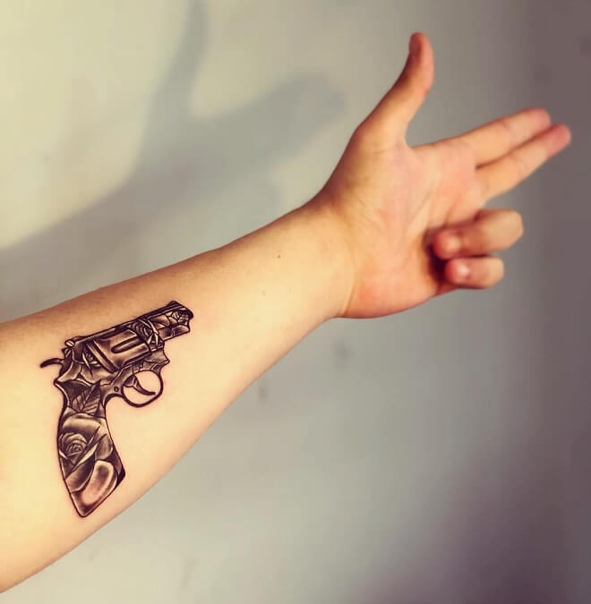 Insta Good Gun Tattoo