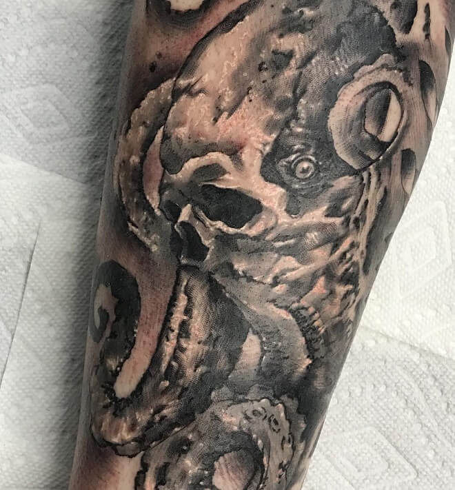 Kraken Leg Tattoo