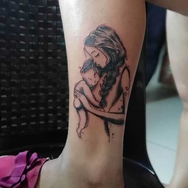 Leg Family Tattoo