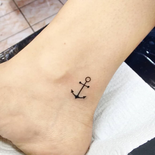 Mini Anchor Tattoo