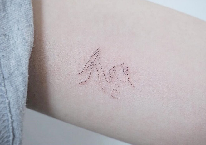 Mini Cat Tattoo