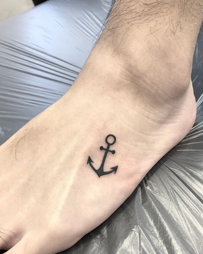 Minimal Anchor Tattoo