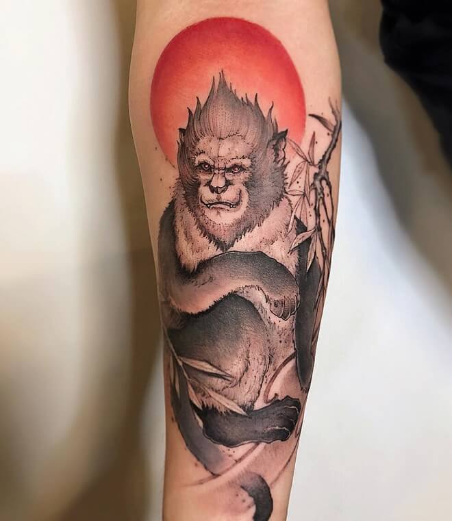 Monkey Sleeve Tattoo