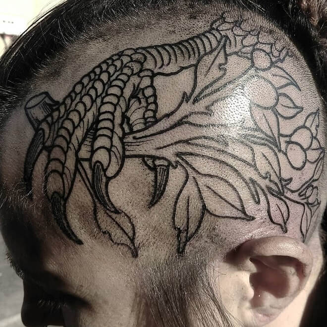 Neotrad Head Tattoo