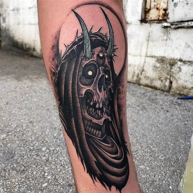 Neotraditional Grim Reaper Tattoo