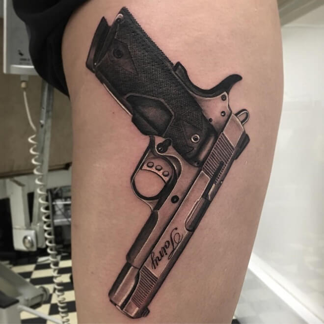 New Gun Tattoo