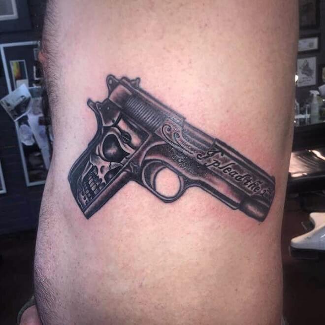 New Model Gun Tattoo