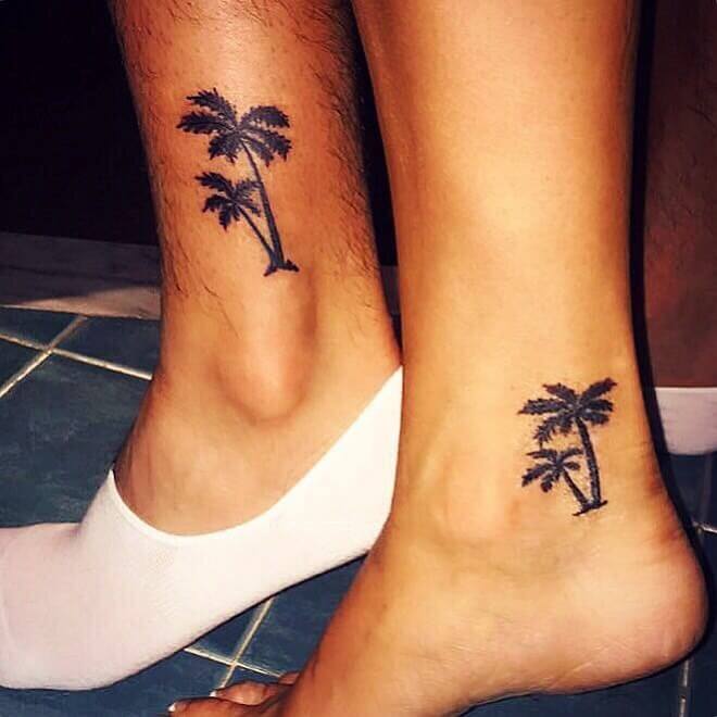 Palm Tree Matching Tattoo