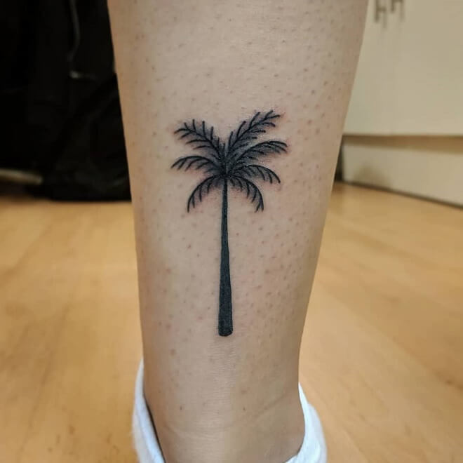 Palm Tree Simple Tattoo