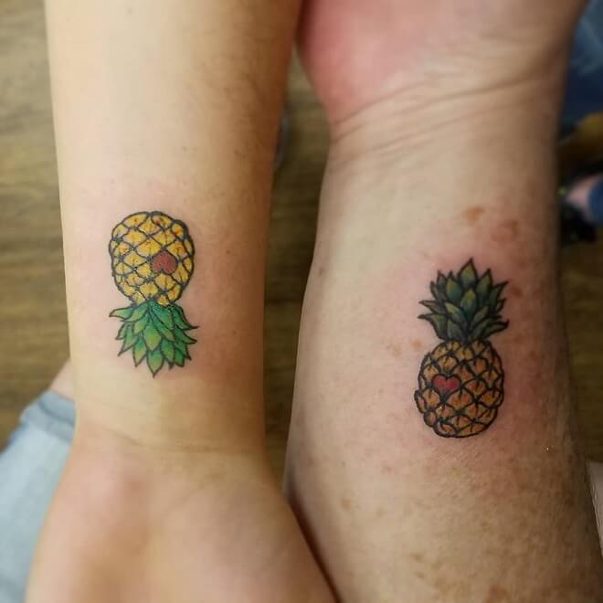 Pine Apple Matching Tattoo