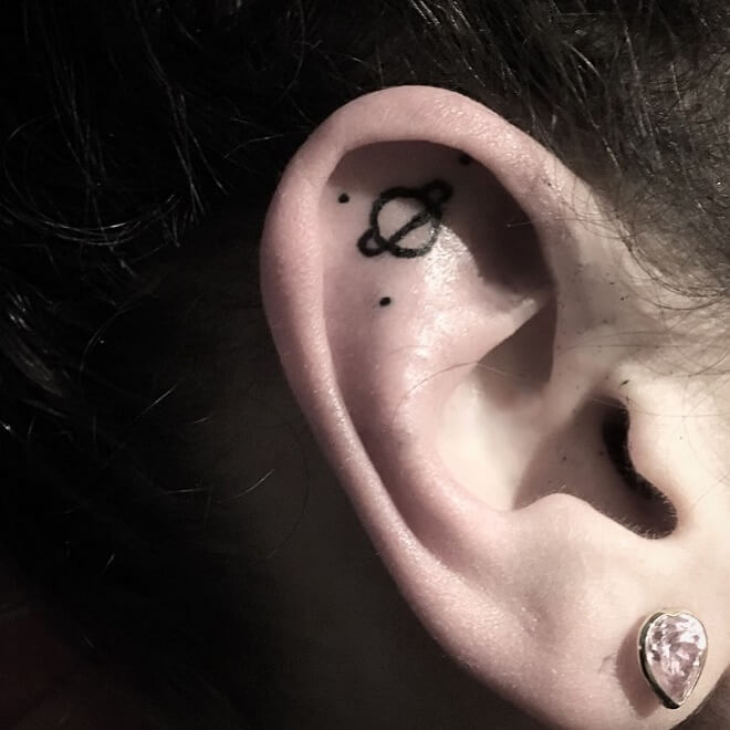 Planet Ear Tattoo