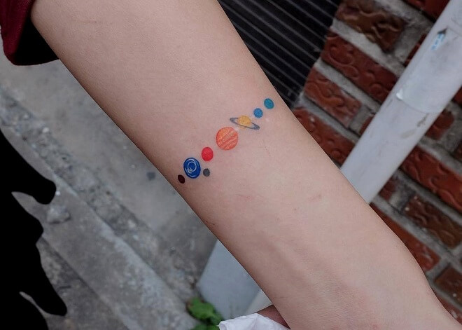 Planets Small Tattoo