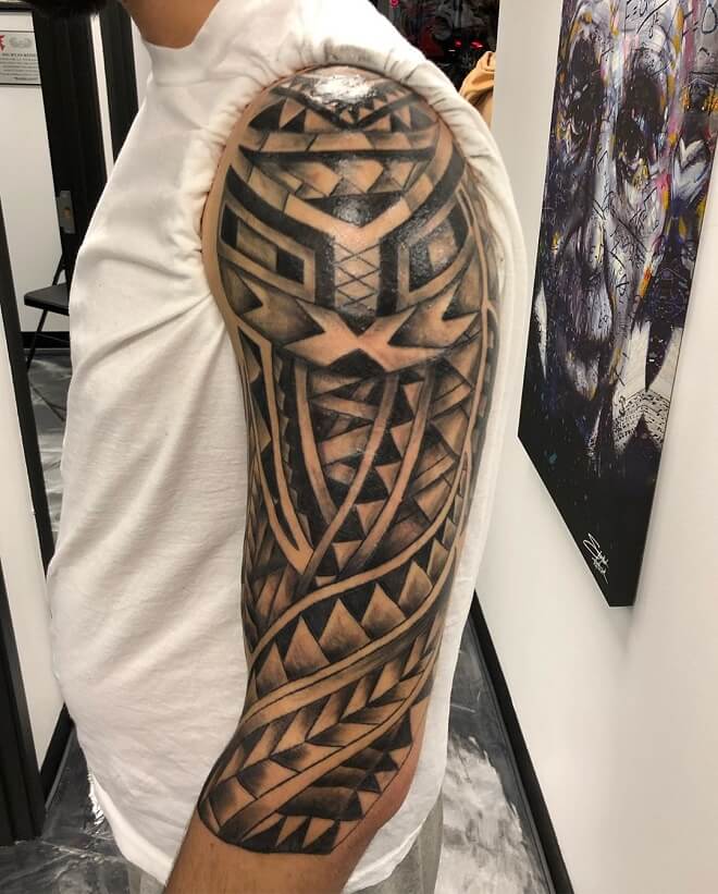 Polynesian Sleeve Tattoo