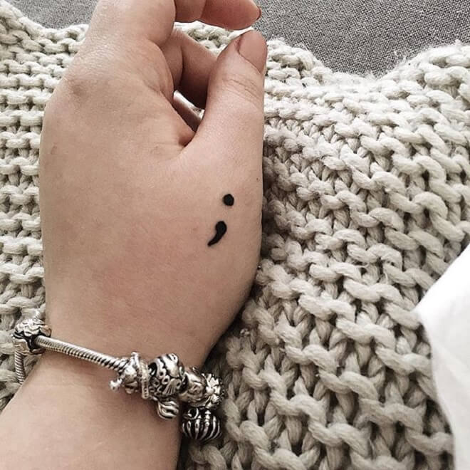 Popular Semicolon Tattoo