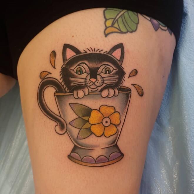 Rad Trad Cat Tattoos