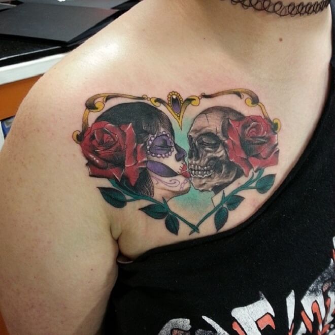 Sholder Day of The Dead Tattoo