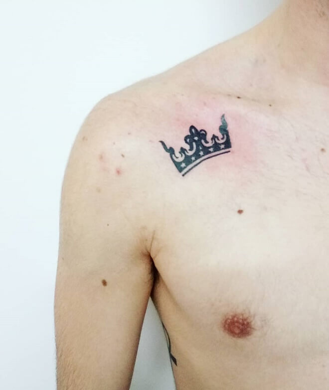 Shoulder Crown Tattoo