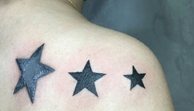 Simple Star Tattoo for grils