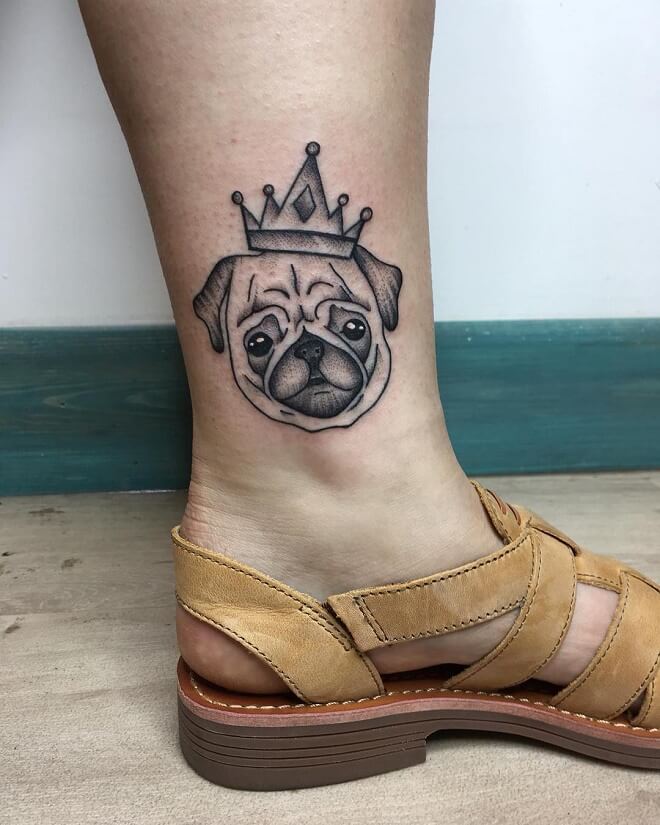 Sketch Work Dog Tattoo