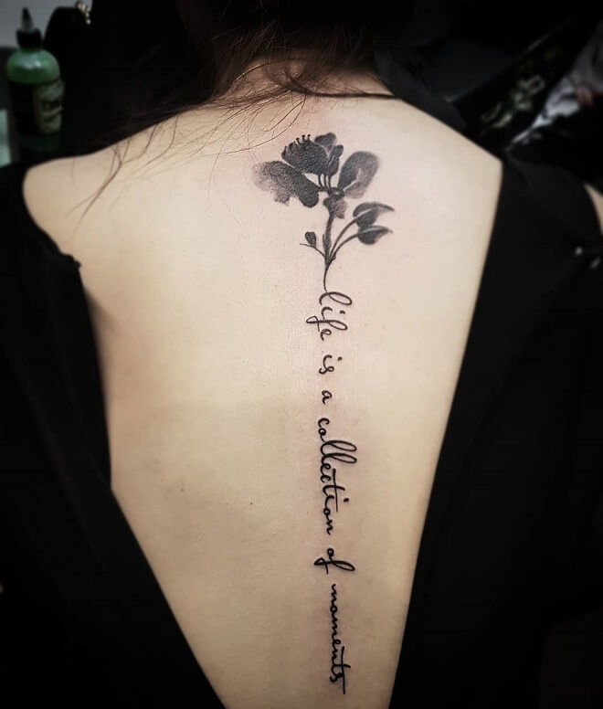 Spine Quotes Tattoo
