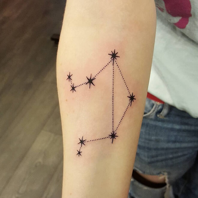 Star Sign Libra Tattoo