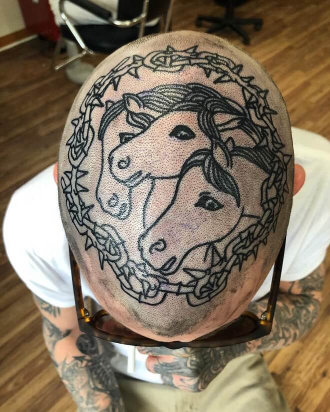 Thorn Head Tattoo