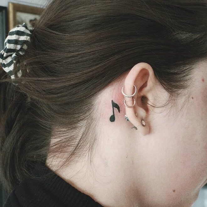Tiny Ear Tattoo