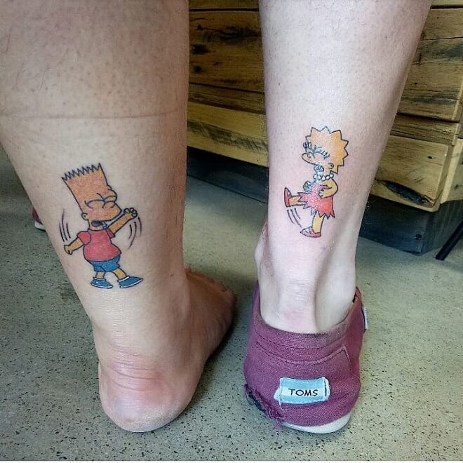 Traditional simpsons Tattoo