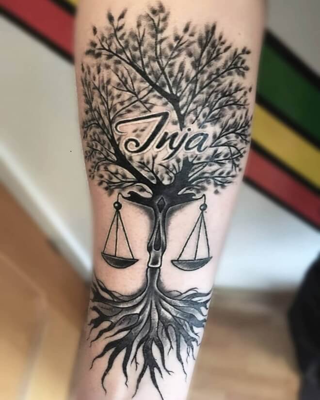 Tree Libra Tattoo