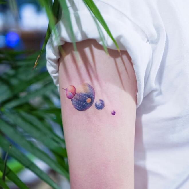 Universe Moon Tattoo