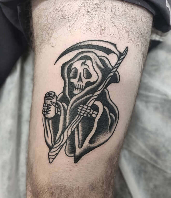 Unseen Grim Reaper Tattoo
