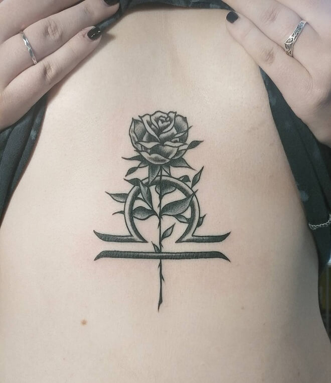 White Lotus Libra Tattoo