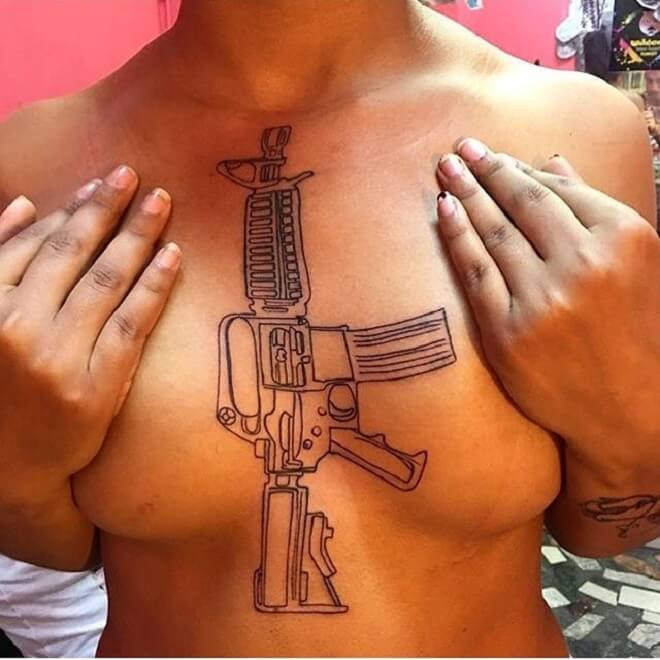 Top 30 Gun Tattoos for Men | Most Creative Gun Tattoo Bullet Design 2019