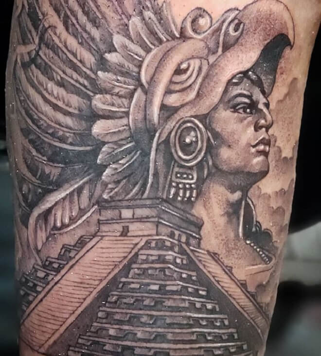 Amazing Aztec Tattoo