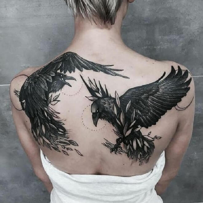 Amazing Raven Tattoo
