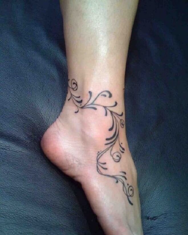 Ankle Line Tattoo