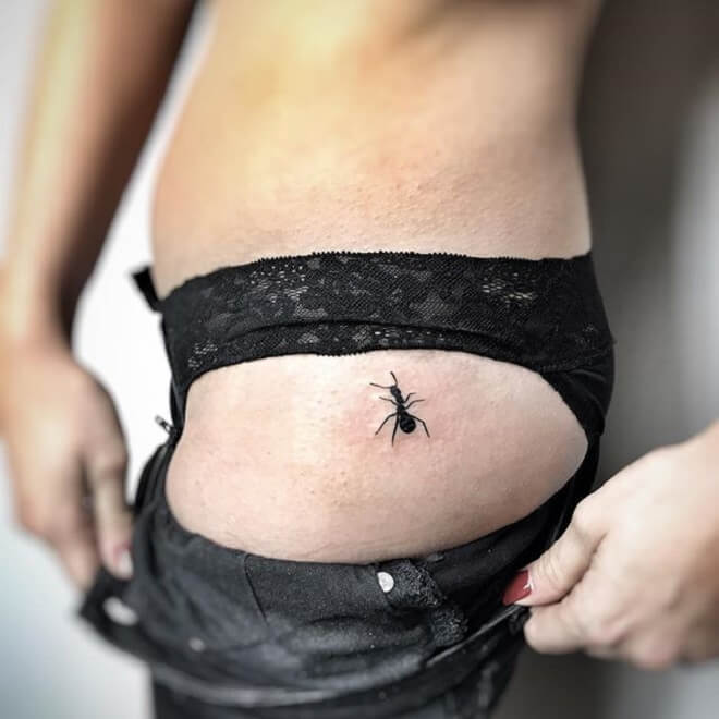Ant Hip Tattoo