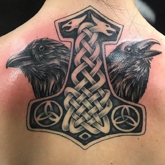 Back Raven Tattoo