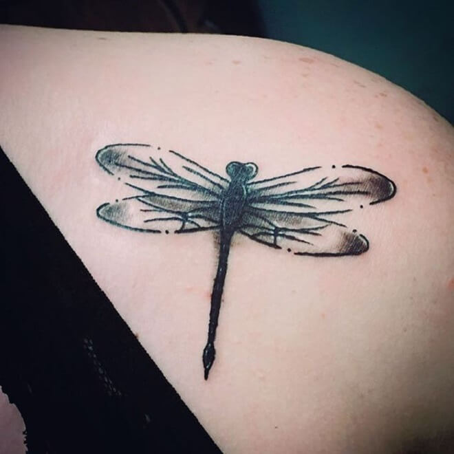 Beautiful Dragonfly Tattoo