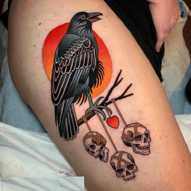 Beautiful Raven Tattoo