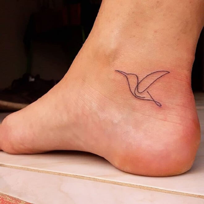 Bird Ankle Tattoo