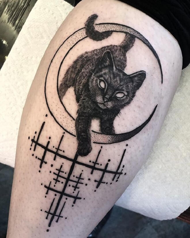 Black Cat Tattoo Designs