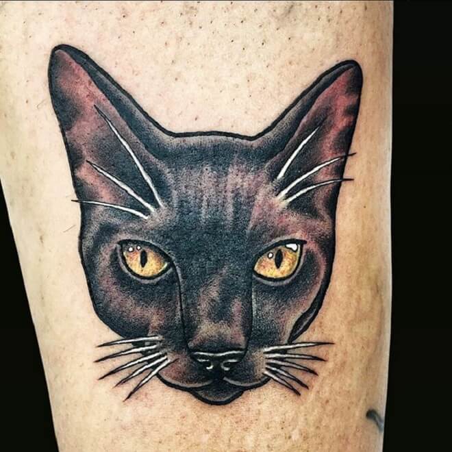 Black Cat Tattoo Style