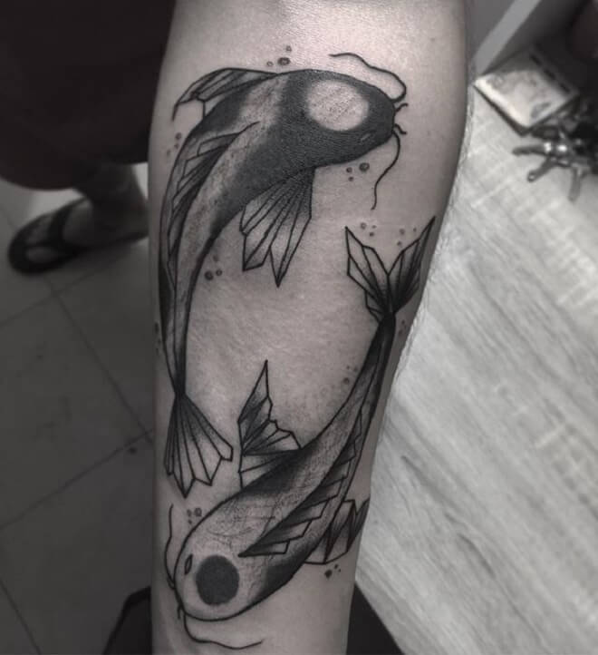 Black Koi Fish Tattoos