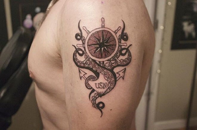 Body Compass Tattoo