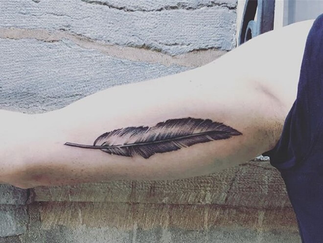 Body Feather Tattoo
