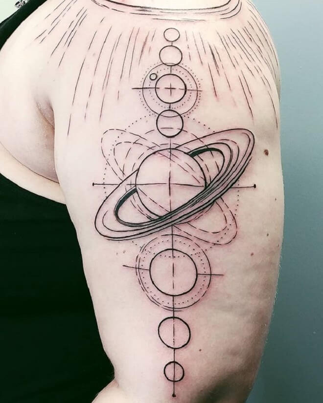 Body Solar System Tattoo