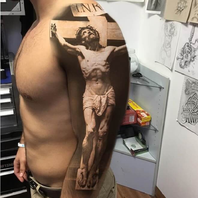 Boy Body Christian Tattoo